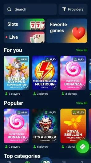 20Bet screenshot