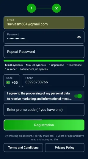 20Bet screenshot