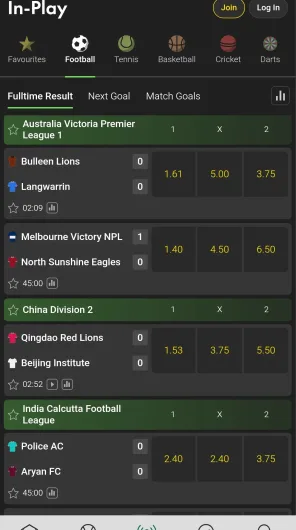 bet365 screenshot