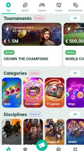 BetOnGame screenshot