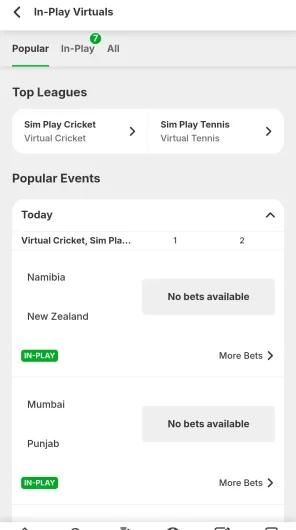 Betway Sport screenshot