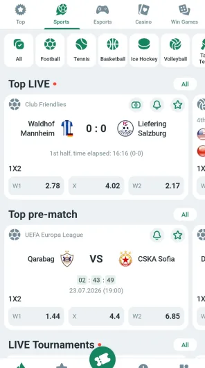 Betwinner screenshot