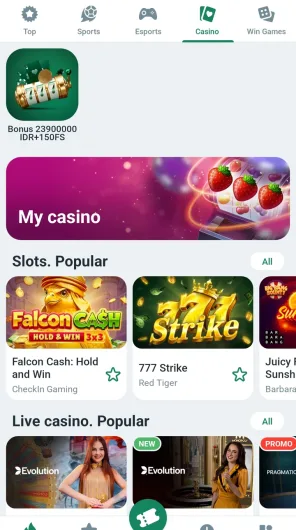Betwinner screenshot