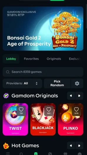 Gamdom screenshot