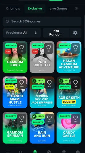 Gamdom screenshot