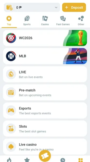 Melbet screenshot