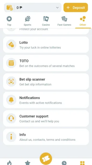 Melbet screenshot