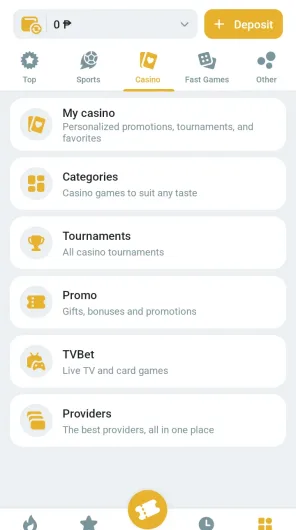 Melbet screenshot