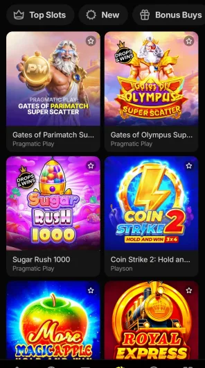 Parimatch screenshot