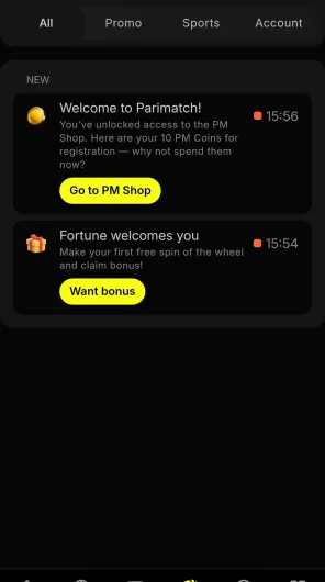 Parimatch screenshot