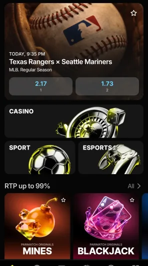 Parimatch screenshot