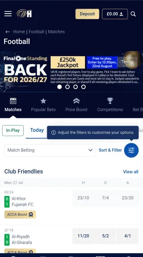 William Hill screenshot