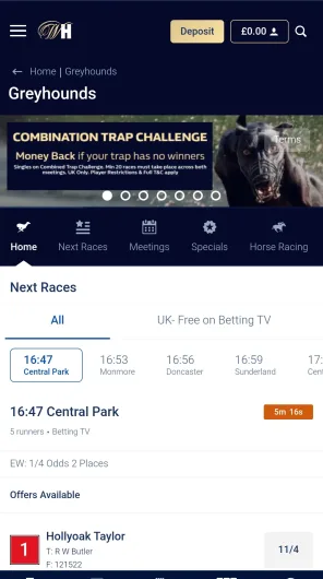 William Hill screenshot