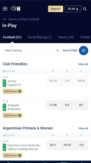 William Hill screenshot