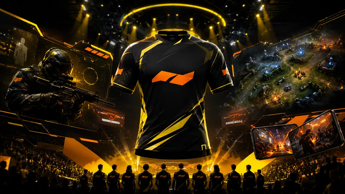 GG.BET branding on NAVI's jerseys and broadcast backdrop as title partner