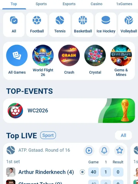 Open the app and tap Registration