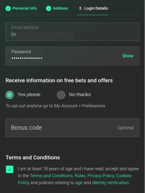 Login Details
