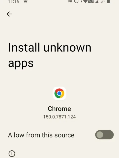 Allow installs from unknown sources