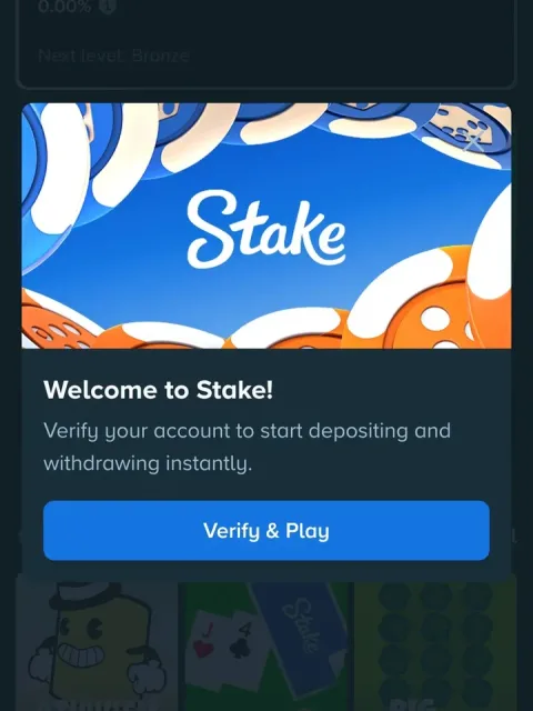 You're prompted to verify right away