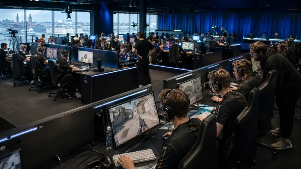 One of BME's dedicated practice rooms overlooking Stockholm - part of the roughly 1,000 square meters of studio space teams get to use during Stake Pulse.