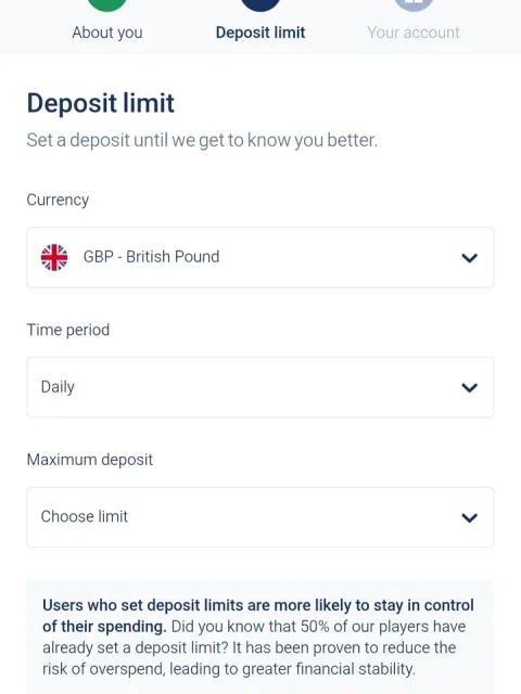 Deposit limit