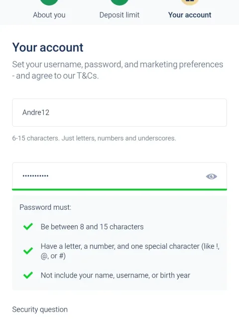 Your account